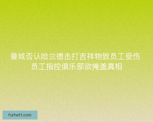 曼城否认哈兰德击打吉祥物致员工受伤 员工指控俱乐部欲掩盖真相 曼城否认哈兰德击打吉祥物致员工受伤 员工指控俱乐部欲掩盖真相